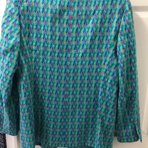 Missoni zigzag blue made in Italy Blazer sz 12 - Picture 2 of 6